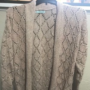 Oversized Cardigan with Gold Sparkle
